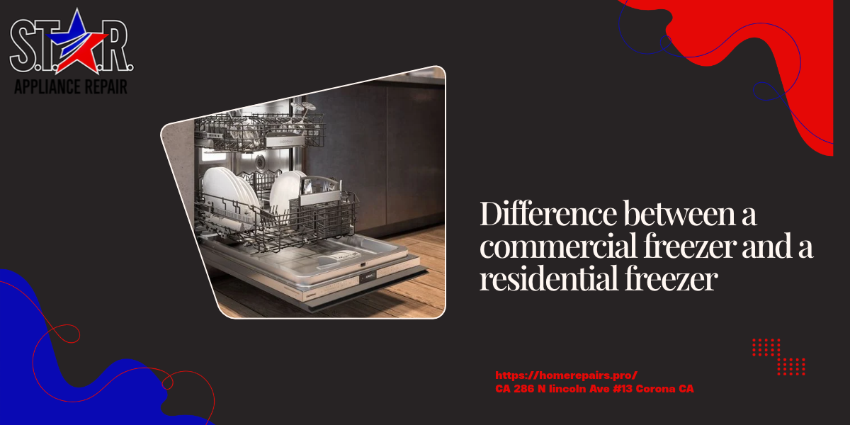 Difference between a commercial freezer and a residential freezer